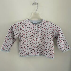 Jacadi Pink Floral Baby‎ Cardigan